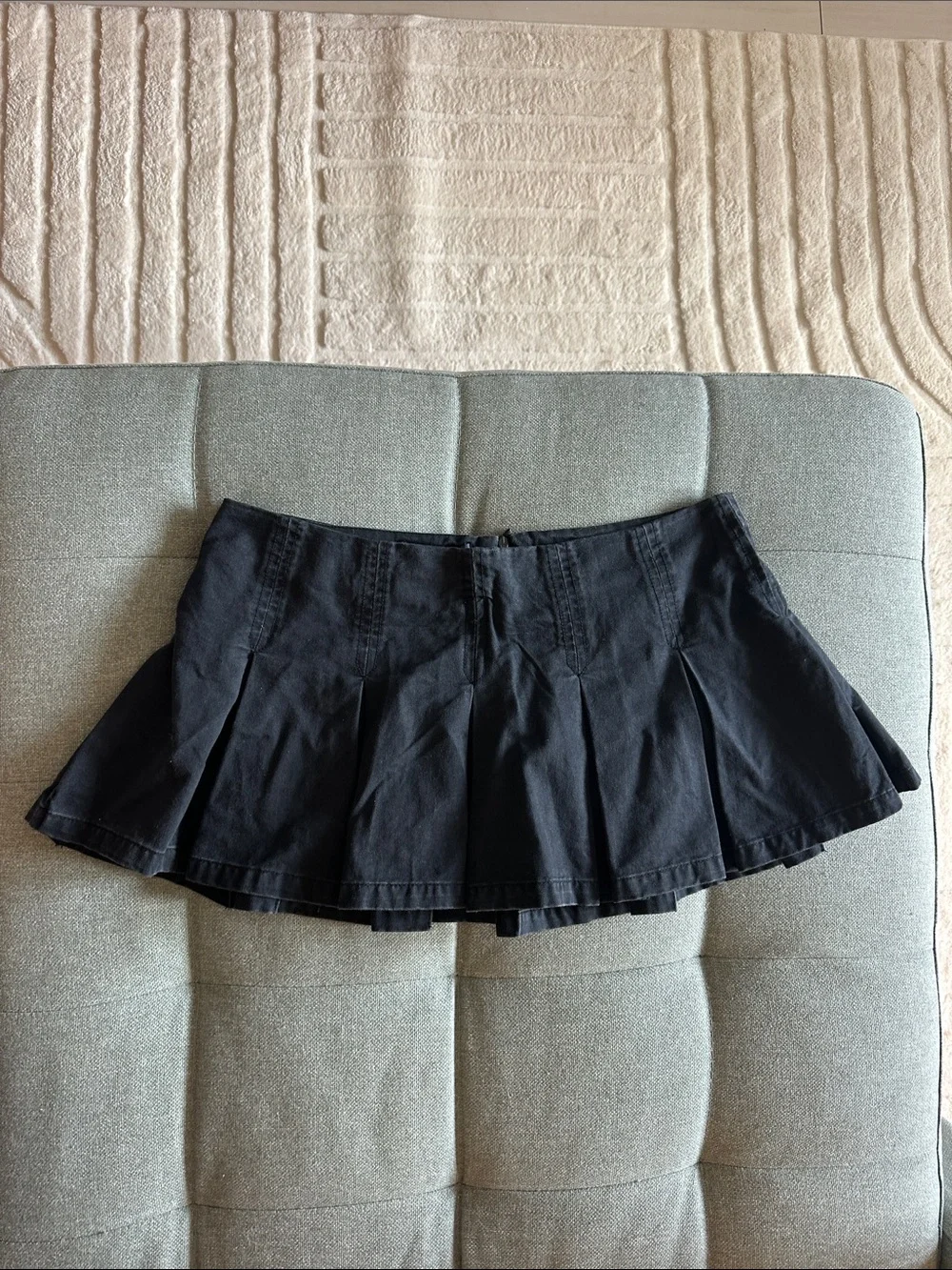 Brandy Melville Black Pleated Mini Skirt
